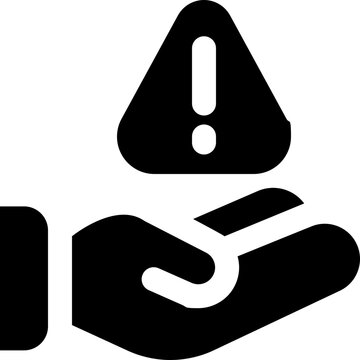 risk management glyph icon. Strong and solid vector icon for websites, mobile interfaces, presentations, and visual branding. High quality and easy to edit.