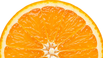 Close up of fresh orange slice texture