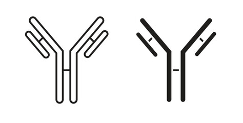 Antibody icon vector design. icon doodle hand drawn.