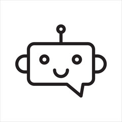 Chatbot icon. Line vector. Isolate on white background.