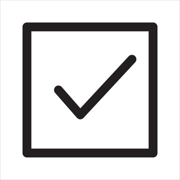 Chek, ok, yes icon approved vector illustration. Check mark icon on white background. Vector illustration