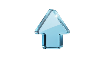 Stylish direction arrow points upward, success and growth concept art