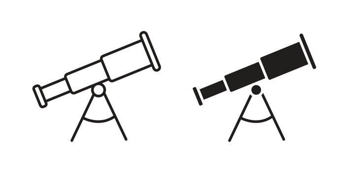 Boat Telescope icon vector design. icon doodle hand drawn.