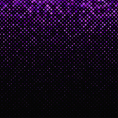 A vibrant retro halftone pattern featuring a gradient of bright colorful dots transitioning . The design uses diamond-shaped pixel dots arranged in a decreasing size pattern, creating a dynamic