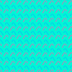 Fototapeta premium Candy Cane Pattern on Teal Background