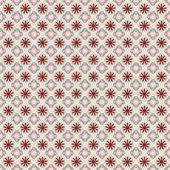Repeating Floral Pattern in Earthy Tones