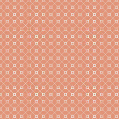 Geometric Pattern in Coral and White