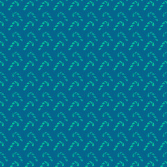 Christmas Candy Cane Pattern on Teal Background