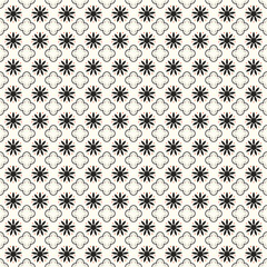 Geometric Floral Pattern on Cream Background