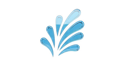 Fresh aqua water splash icon symbol for clean hydration concepts