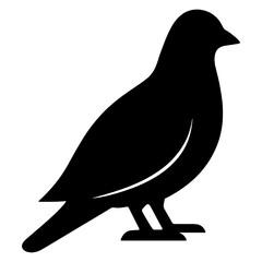 Silhouette of a majestic stag standing isolated on white background