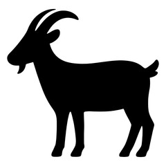 Silhouette of a wild animal on a white background isolated on white background