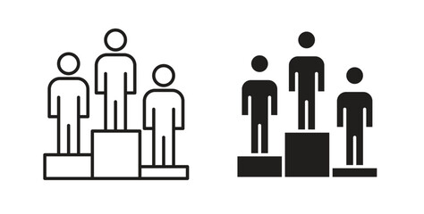 Competitors icon vector design. icon doodle hand drawn.