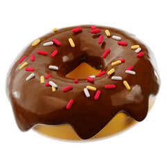 donut with chocolate icing