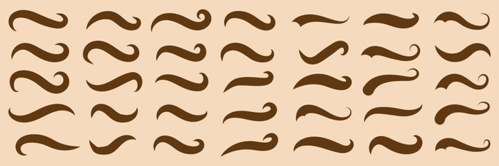 Swoosh and swash tails collection. Swooshes text tail for baseball design. Sports swash underline shapes set in retro style. Swish typography font element for athletics, baseball, Vector eps 10.