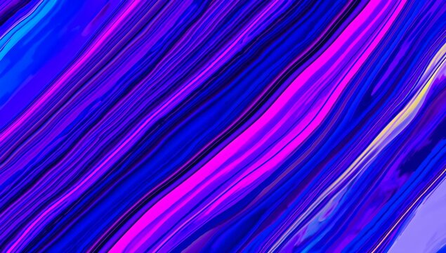 Vibrant abstract swirls of neon blue and pink paint - Powered by Adobe