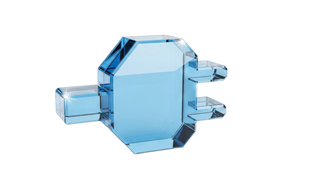 Stunning crystal link, a symbol of connection for modern technology era