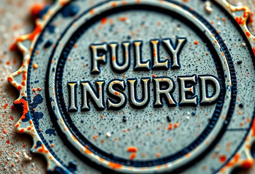 Close-up of a fully insured stamp, showing intricate details,  protection,  service