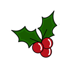 Festive Christmas icon vector illustration	
