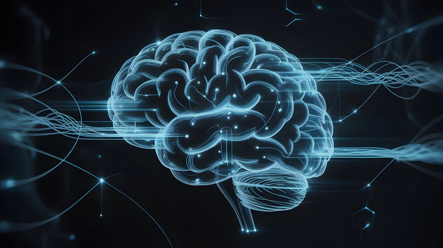 Digital brain processing data and neural network activity