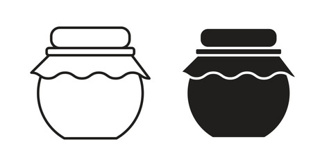 Honey jar icon vector design. icon doodle hand drawn.