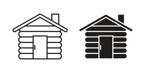 Lodge icon vector design. icon doodle hand drawn.