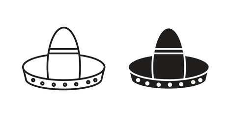 Mexican Hat icon vector design. icon doodle hand drawn.