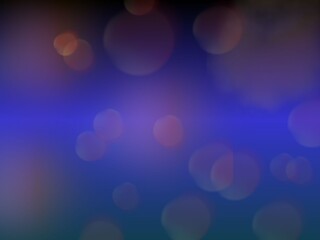 Dark Blue Bokeh Background with Gradient and Light Circles