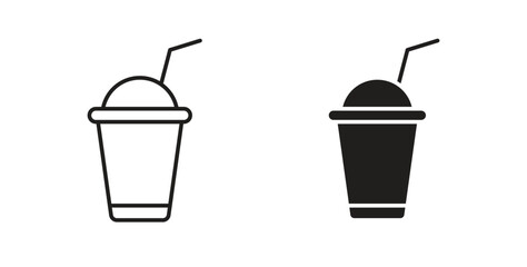 Plastic drinking cup icon vector design. icon doodle hand drawn.