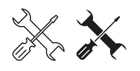Repair tools icon vector design. icon doodle hand drawn.