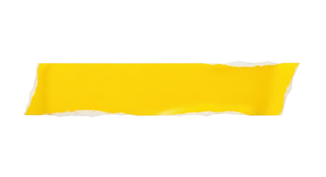 Yellow ribbon banner on transparent background
