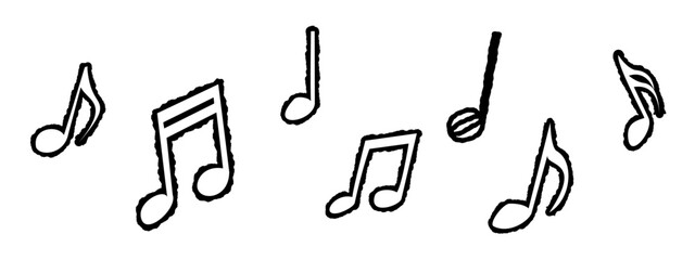 music notes on black, music notes vector illustration, music notes vector,  Vector flying notes isolated on white background.