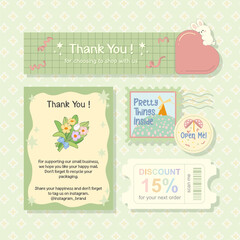 a pack of hand drawn greeting card for business packaging stationery