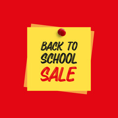 Back to School Sale Post-It Note Banner