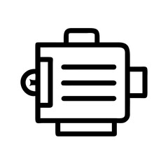 ELECTRIC MOTOR POWER DRIVE AUTOMOTIVE ENERGY EFFICIENCY ICON SET