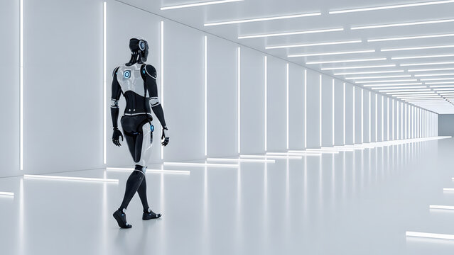 Robot walking future ai technology artificial intelligence machine learning cybernetic innovation