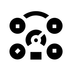 VEHICLE CLUSTER DASHBOARD SMART AUTOMOTIVE TECHNOLOGY TRANSPORT ICON SET