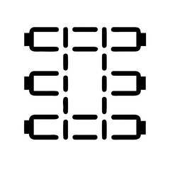 VEHICLE GRID NETWORK SMART AUTOMOTIVE TRANSPORT TECHNOLOGY ICON SET