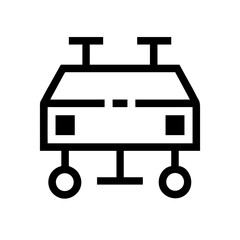 VEHICLE MODULE AUTOMOTIVE COMPONENT SMART TECHNOLOGY TRANSPORT ICON SET