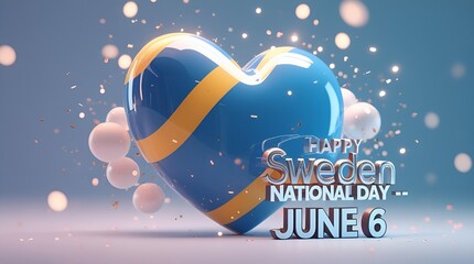 Sweden National Day. Celebration on June 6 in Sweden. Happy national holiday concept,