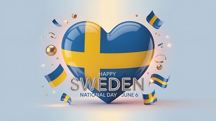Sweden National Day. Celebration on June 6 in Sweden. Happy national holiday concept,