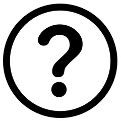 Simple question mark icon representing help inquiry curiosity doubt information EPS editable