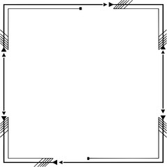 Elegant arrow frame border for modern design projects and creative presentations