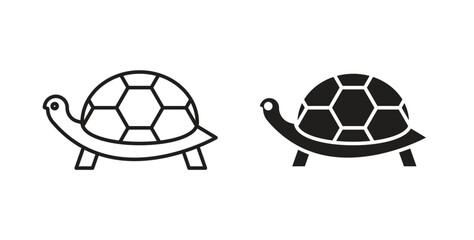 Tortoise icon vector design. icon doodle hand drawn.