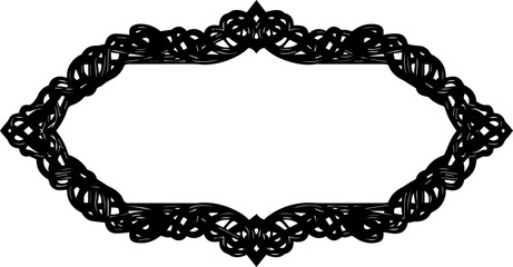 Elegant ornate decorative frame design for creative projects and vintage aesthetics, adding a touch of sophistication and classic charm to any visual composition.