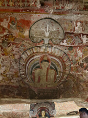 Painting in a Buddhist temple, Sri Lanka 