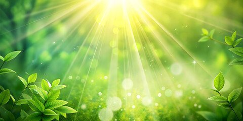 Sunlight shining through lush green foliage creating a vibrant and refreshing nature scene perfect for backgrounds and inspirational visuals