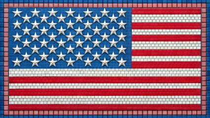 American Flag Mosaic United States