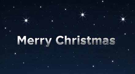 Fototapeta premium hristmas greeting card new year card design illustration with glowing star symbol light in the winter night sky