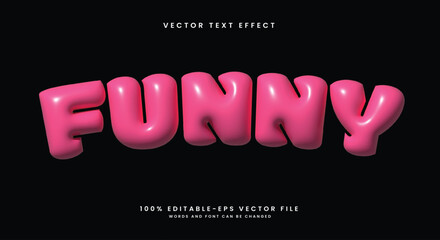 Funny 3d inflated style editable text effect Template